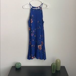 Royal blue floral dress